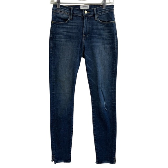 Women’s Frame Lehigh Dark Wash Denim Skinny. Size 26 - Picture 2 of 16